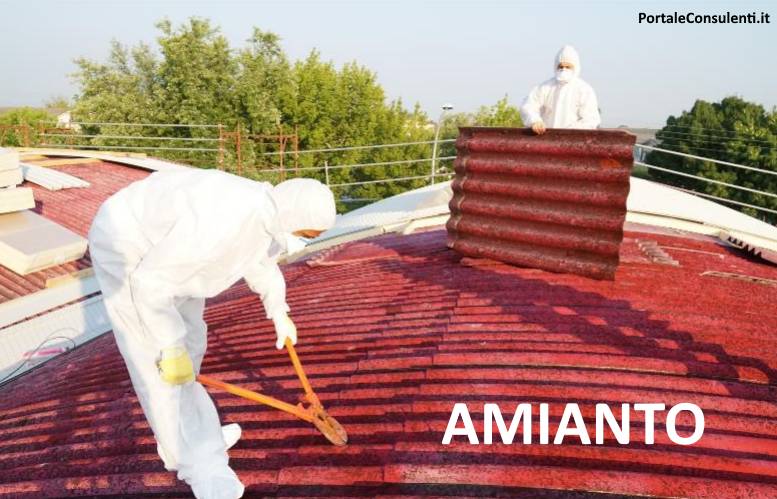 Le fibre di amianto, se inalate, sono pericolose per la salute. amianto