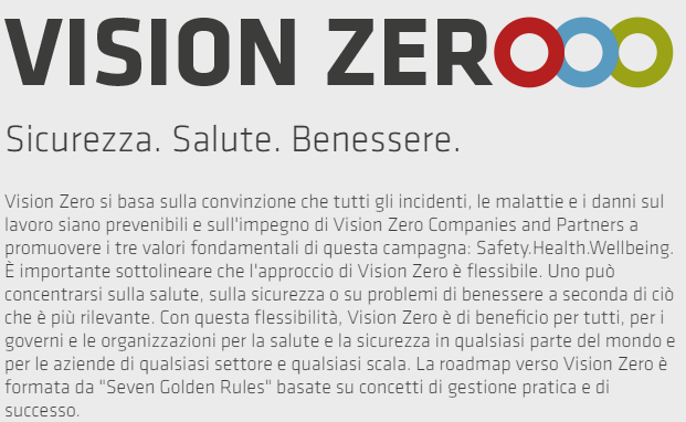 per una quota d’incidenti pari a zero e il lavoro che non va a scapito della salute app