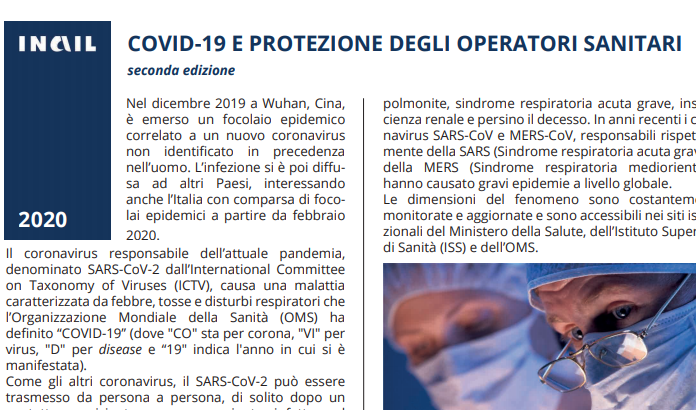 COVID-19 E PROTEZIONE DEGLI OPERATORI SANITARI seconda ed COVID-19 E PROTEZIONE DEGLI OPERATORI SANITARI seconda ed
