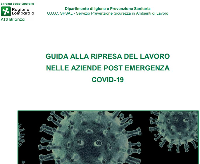 RIPRESA DEL LAVORO NELLE AZIENDE POST EMERGENZA COVID-19