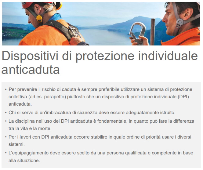 Una caduta dall'alto ha quasi sempre conseguenze gravi Una caduta dall'alto ha quasi sempre conseguenze gravi