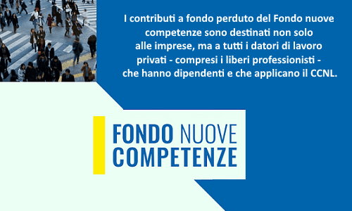 I contributi a fondo perduto del Fondo nuove competenze