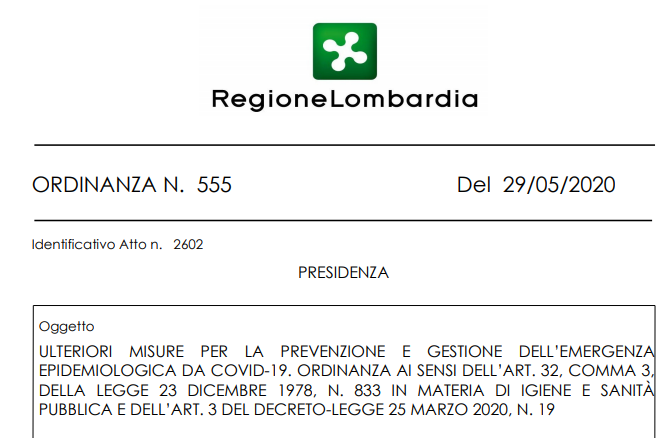 Pubblicata l'Ordinanza 555 della Regone #Lombardia E-learning_1.png