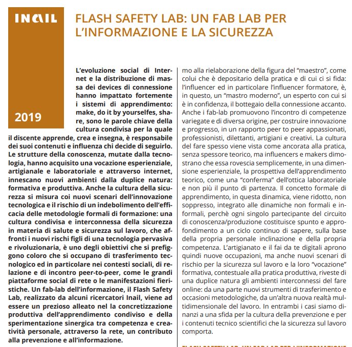 UN FAB LAB PER L'INFORMAZIONE E LA SICUREZZA