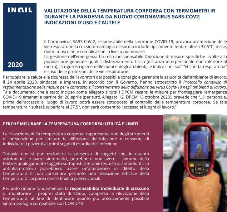 Termometro Infrarossi Temperatura corporea per Coronavirus