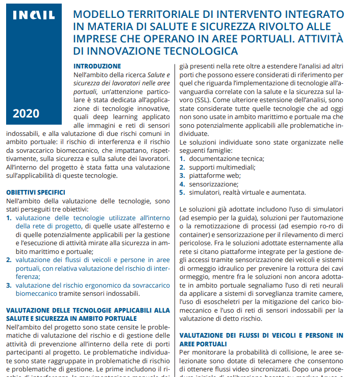 MODELLO TERRITORIALE DI INTERVENTO INTEGRATO IN MATERIA DI SALUTE E SICUREZZA valutazione