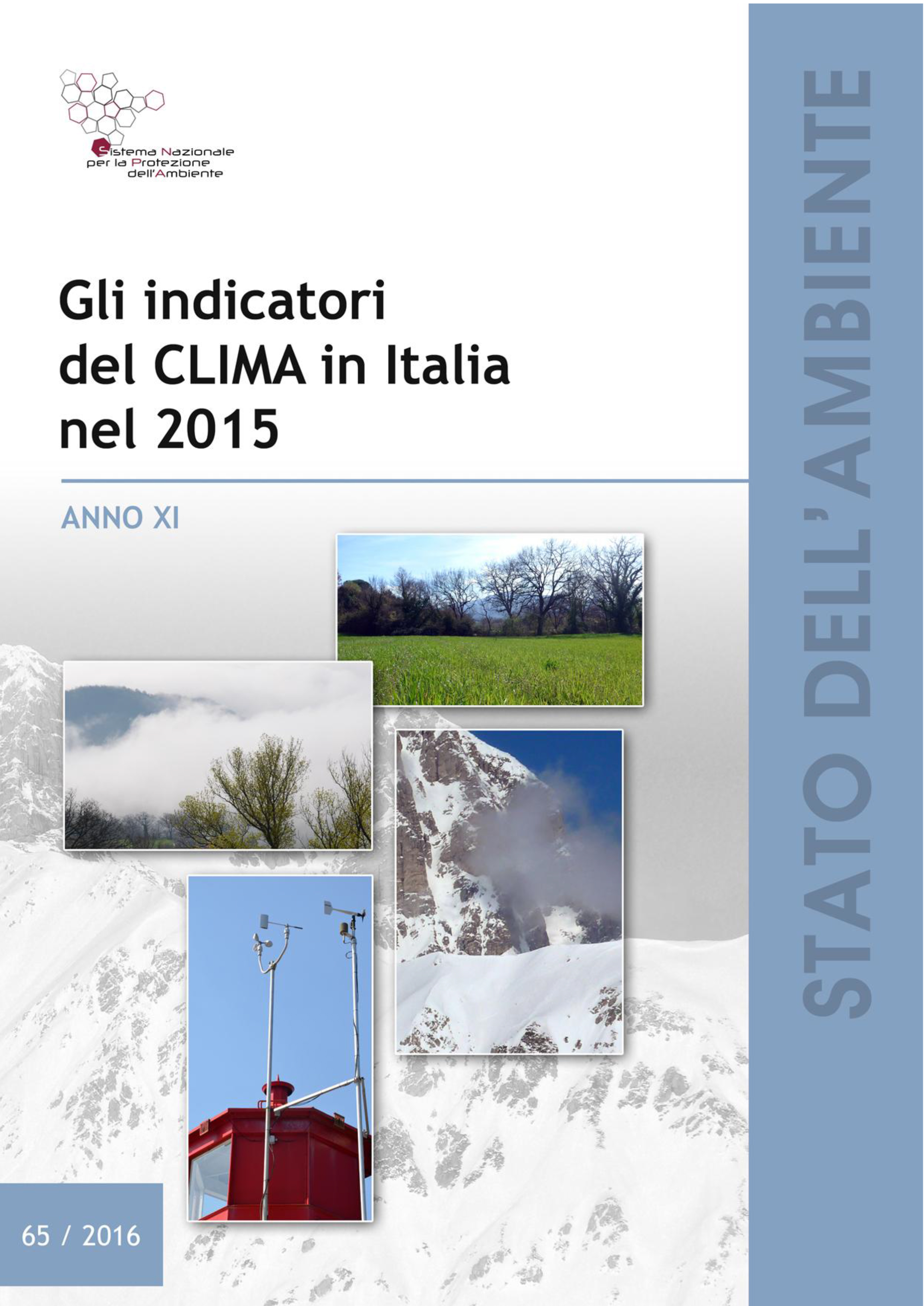 indicatori del clima in Italia nel 2015