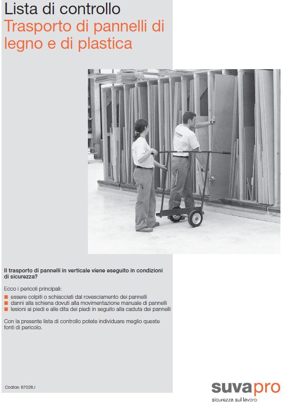 Lista di controllo Trasporto di pannelli di legno e di plastica sicurezza_lavoro