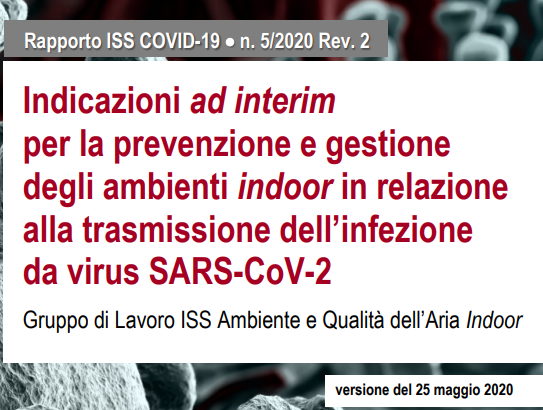 Istituto Superiore di Sanità  relazione alla trasmissione dell'infezione da virus SARS-CoV-2